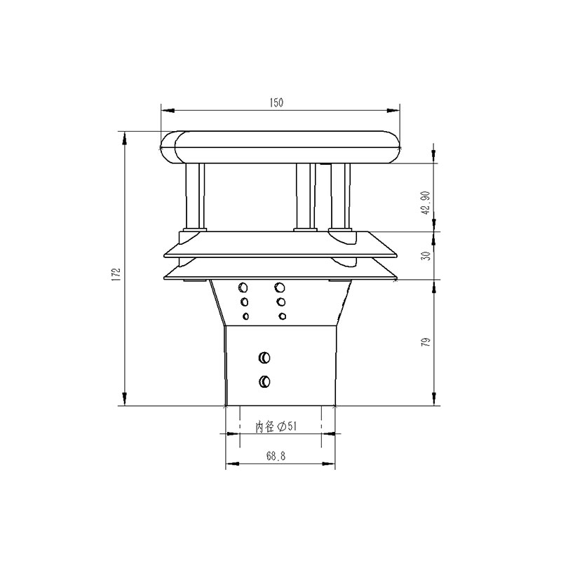 超声波风速传感器尺寸图